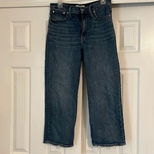 Madewell slim wide leg crop jeans